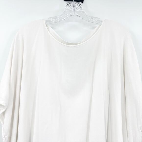 Diane von Furstenberg DVF New Hanky White Poncho Blouse Oversized Womens Sz S - Picture 4 of 10